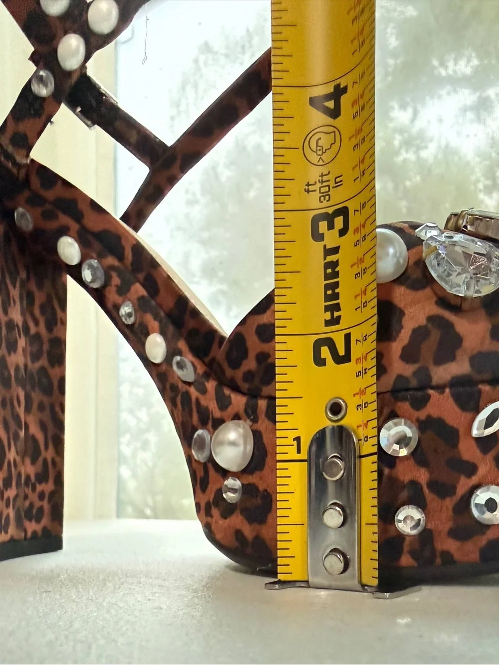 Gianni Bini Sandals Women Calvan Two Leopard Platform Jewel Dress Size 9 New